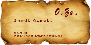 Orendt Zsanett névjegykártya